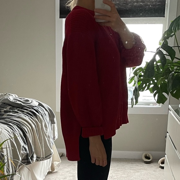 Knit sweater - warm red. - Picture 3 of 4